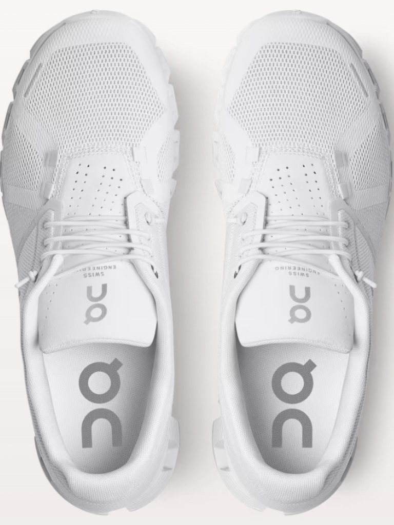 On Cloud 5 Men’s White Trainers. Picture: Revolve