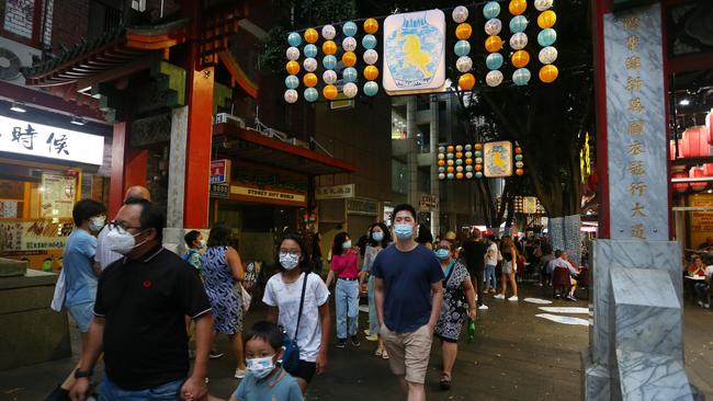 Crowds arrive in Sydeny’s Chinatown on January 29. Picture: Getty Images