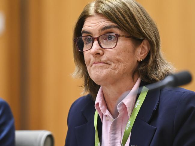 CANBERRA, AUSTRALIA, NewsWire Photos. OCTOBER 26, 2023: Governor of the Reserve Bank of Australia Michele Bullock appears before Senate estimates at Parliament House in Canberra. Picture: NCA NewsWire / Martin Ollman