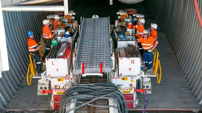 Workers at the Grosvenor Mine. Picture: Facebook