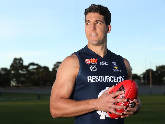 Waratah Premier League player Alexander Aurrichio, pictured in 2017 while playing for South Adelaide Football Club, passed away on Monday in an accident at Howard Springs. Picture: Stephen Laffer