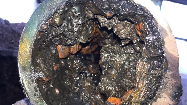 An internal Gympie Regional Council review has found poor maintenance practices has caused a rapid deterioration in the region’s water pipes (including crystallisation of pipes, pictured) and treatment plants, leaving them at risk of failure within the next few years.