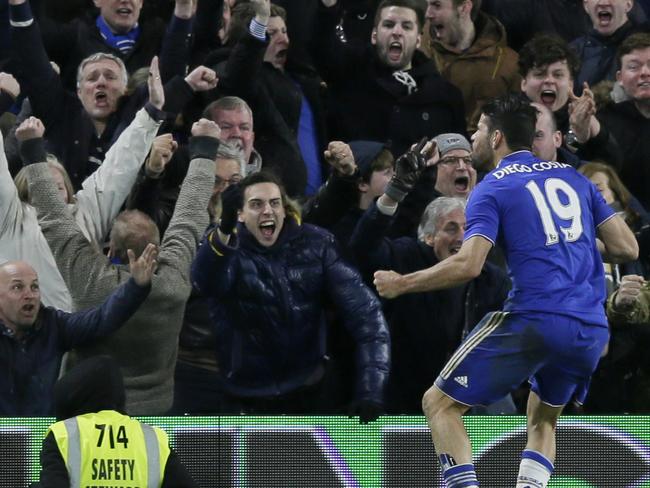 Chelsea's Diego Costa celebrates scoring