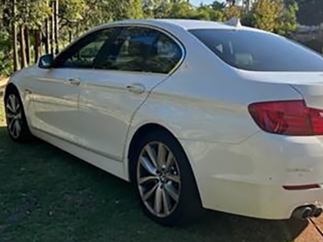 WA police seized a BMW sedan as part of an ongoing investigation into corruption at a state government department. Picture: WA Police