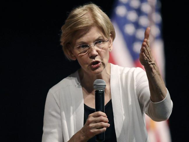 Senator Elizabeth Warren. Picture: AP