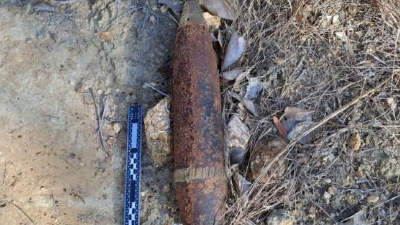Three 80-year-old bombs discovered by rangers in the Bilwon State Forest might have been rusted on the outside, but their insides remained as deadly as the day they were manufactured. Picture: Supplied / QPWS