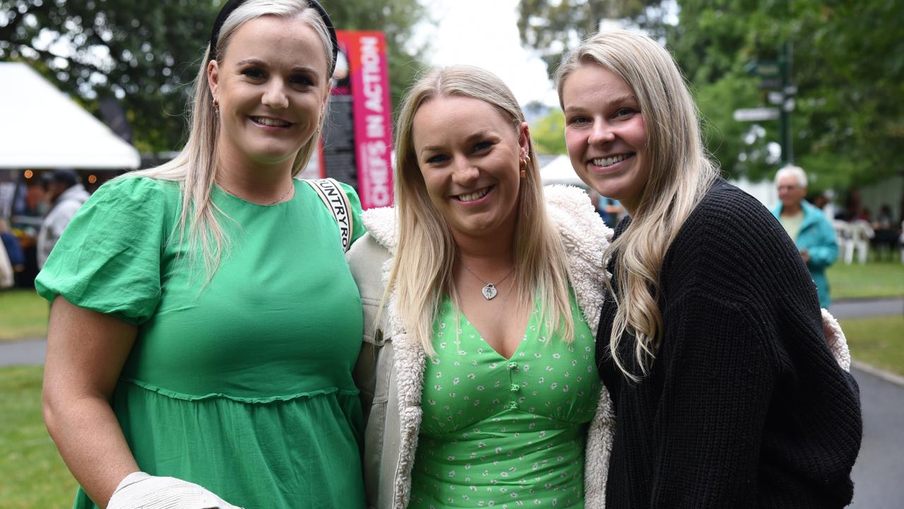 Gabrielle Davis, Nikita Horder and Bek Towns at Day 2 of Launceston's Festivale 2023. Picture: Alex Treacy