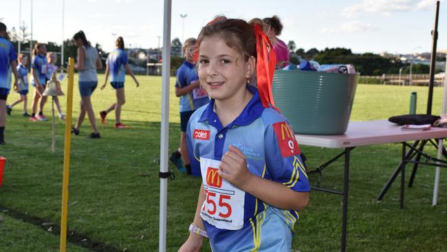 Ruby Beutel, 8, whose specialty events are long jump and long-distance runs.