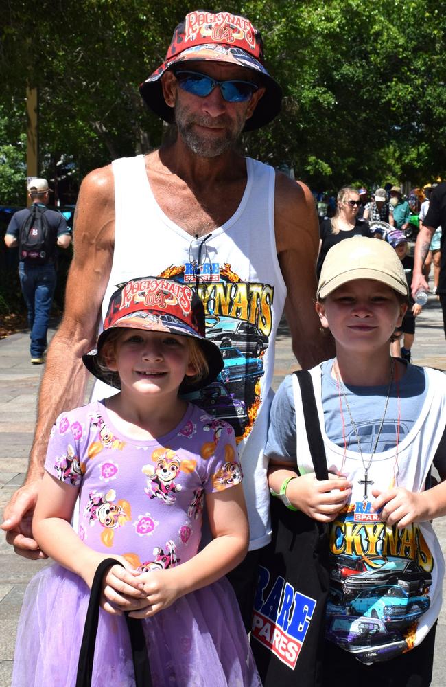 The Stewart and Tyanan families at Rockynats 04 CBD precinct on March 31, 2024. Picture: Aden Stokes