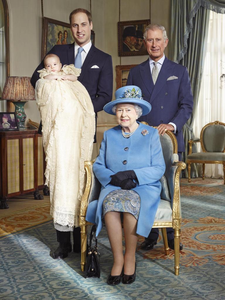 The Queen attended Prince George’s christening. Picture: Jason Bell/Camera Press/Australscope