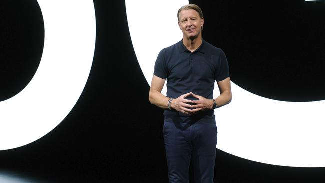 Verizon Chief Executive Hans Vestberg said Tuesday in Cupertino, Calif., that the company was expanding its 5G network. Picture: AFP Photo/Apple Inc