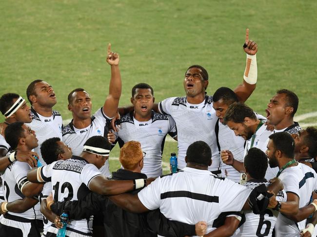 The Fiji Sevens team will be remembered for years to come after winning gold. Picture: AFP/Philippe Lopez