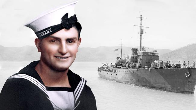 A colourised picture of posthumous VC recipient Edward “Teddy” Sheean, who was killed in action aboard the HMAS Armidale.