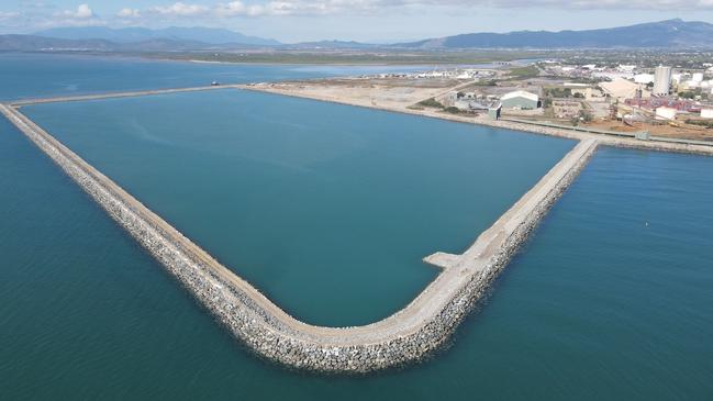 The new reclaim area for the Townsville port channel capacity upgrade.