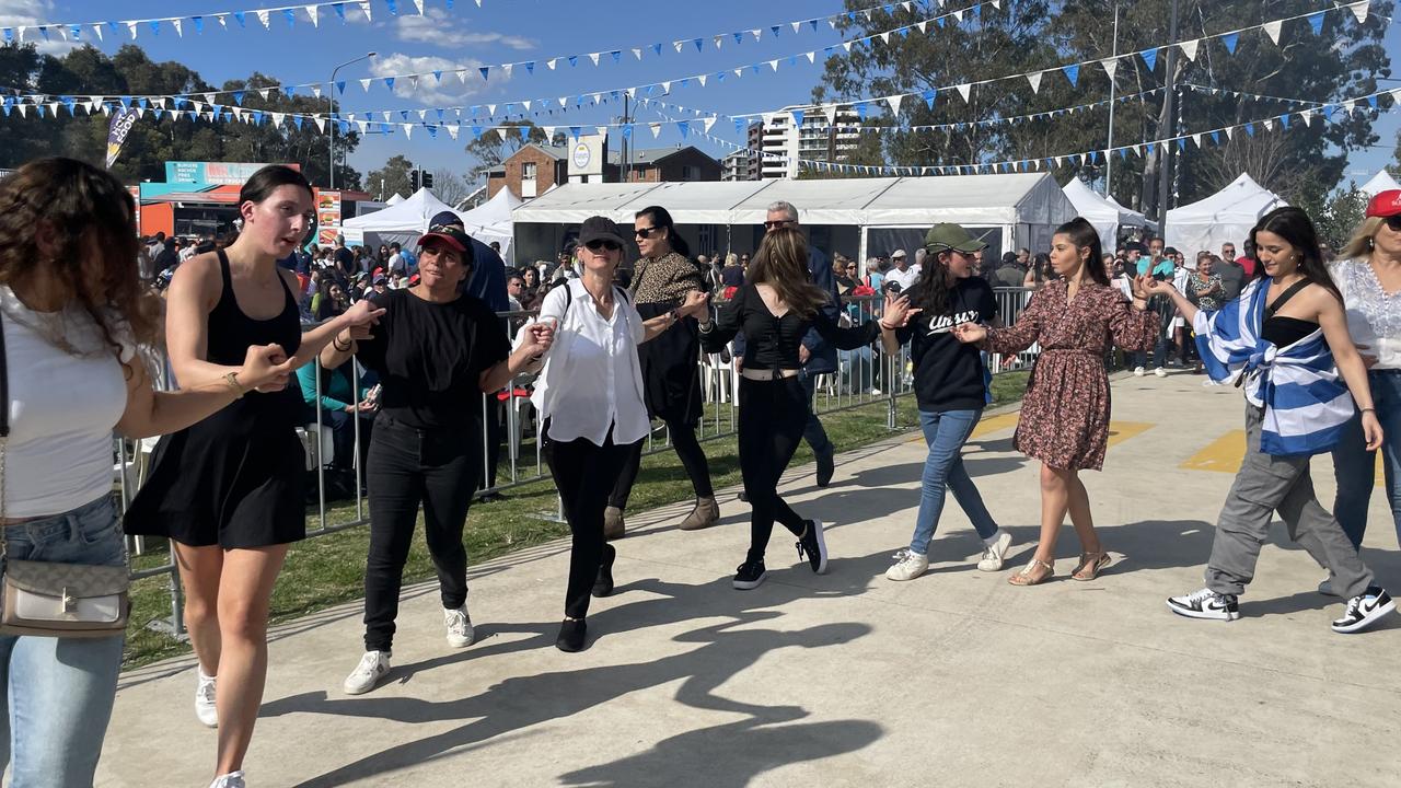 Traditional Greek dancing kept the atmosphere buzzing.