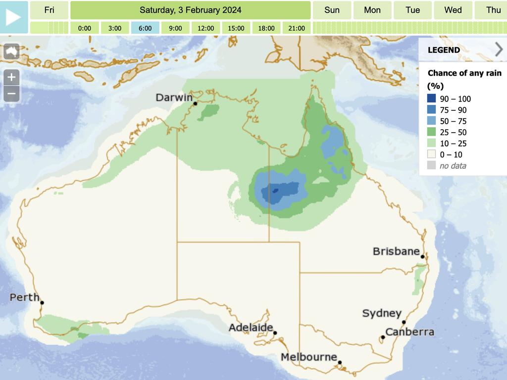 Ex-cyclone Kirrily is expected to bring rainfall of up to 300mm to parts of Queensland.