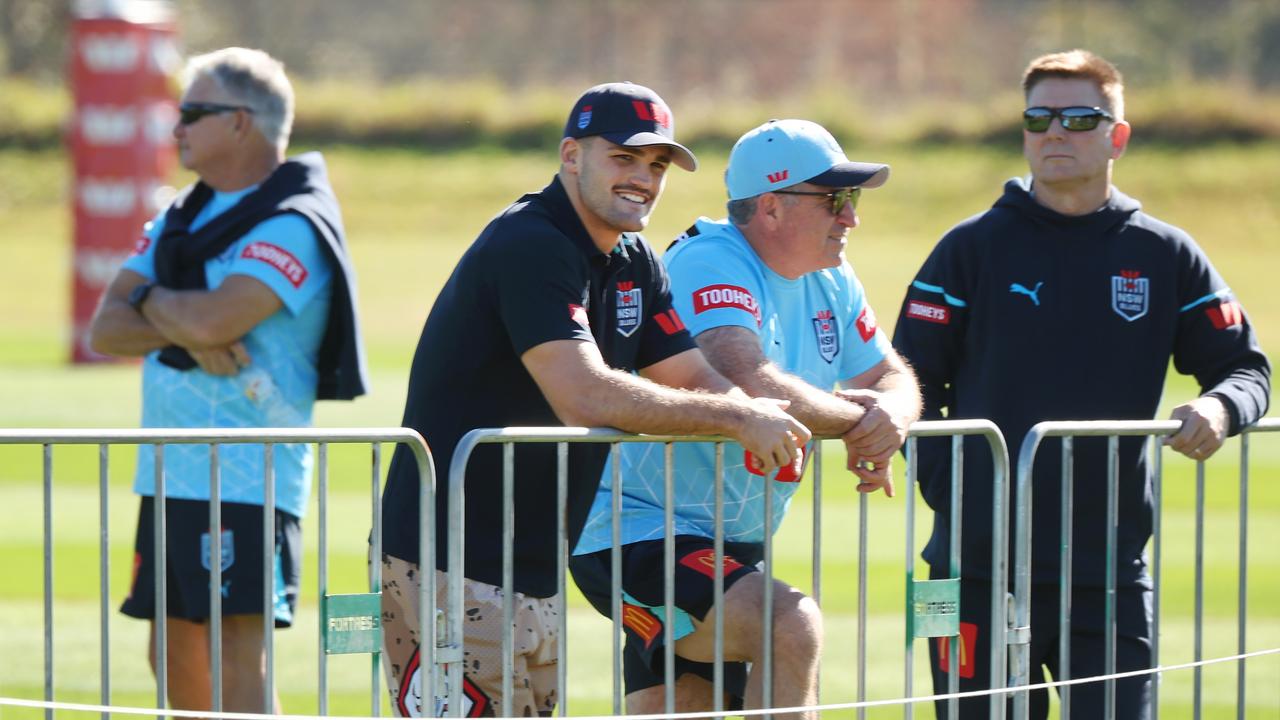 Nathan Cleary has been a part of the NSW camp, but he won’t be available for game 3 next month. Picture: Rohan Kelly