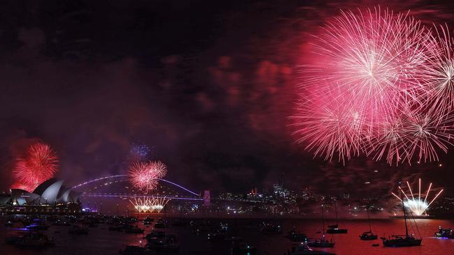 Boats enjoyed a special view of the show. Picture: Sam Ruttyn