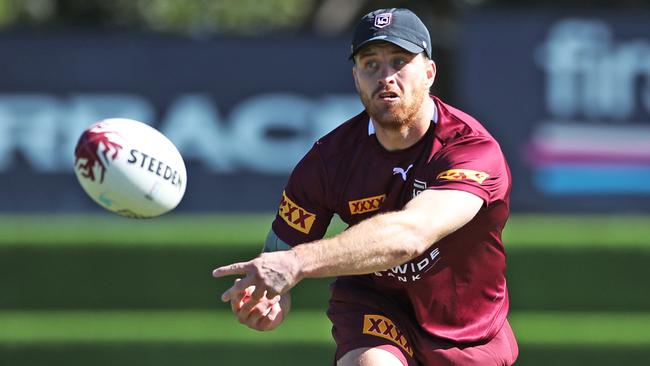 Cameron Munster Queensland Maroons Origin training session at Red Hill, Queensland. Cameron Munster. Picture: Zak Simmonds