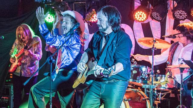 The Greenslopes Bowls Club used to be a venue for concerts, live performances and festivals. Members of Dr Hook tribute band who played at Club Greenslopes. Picture: Crooked Line Photographics