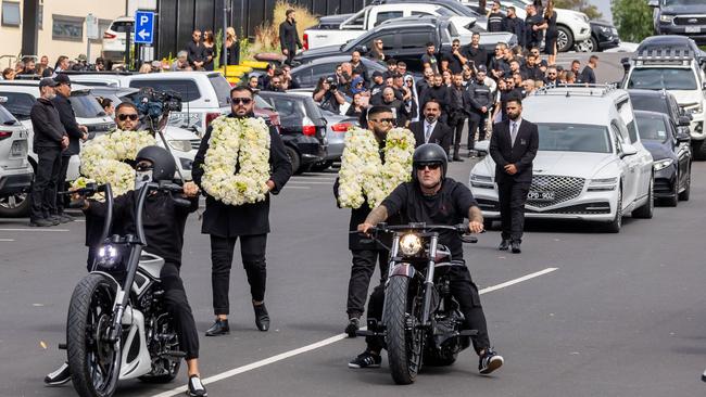 Mourners gather to farewell Sam Abdulrahim The Punisher Family and friends attend the funeral of Sam Abdulrahim at Epping Mosque in Melbourne before his burial at Northern Memorial Park.