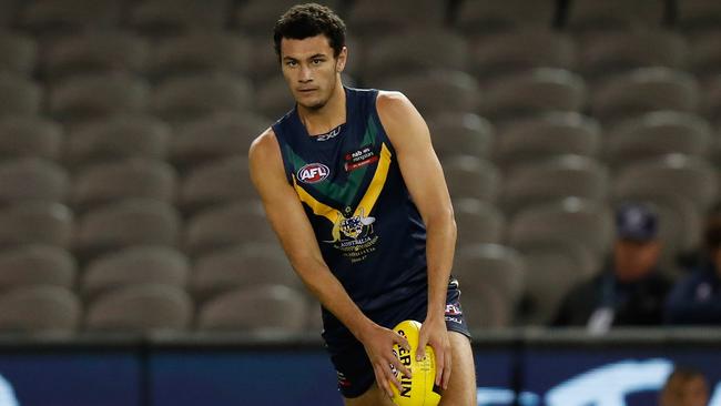 Connor Ballenden copped a blast during the under-18 championships. Picture: AFL Media