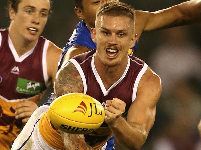 AFL: Pre Season Match Etihad Stadium Western Bulldogs v Brisbane Lions Dayne Beams out of the centre Picture:Wayne Ludbey