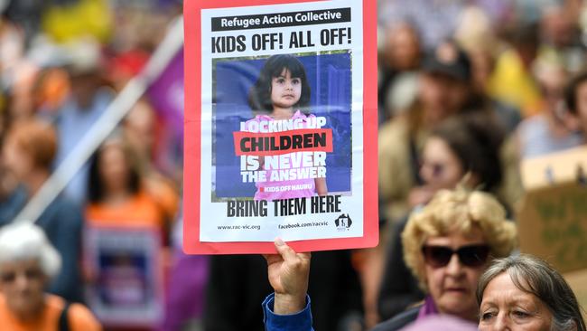 Activists are keen to bring asylum seekers with children from Nauru to Australia, but Scott Morrison’s government must be cautious of lobbyists wanting to help them get around immigration rules. Picture: AAP/Penny Stephens