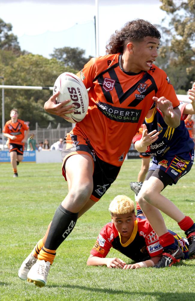 Isaiah Te Pairi from the East Brisbane Tigers. Photo Steve Pohlner