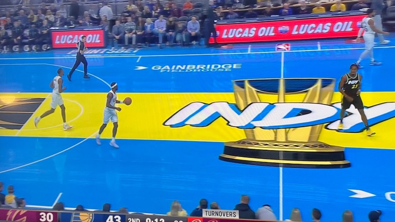 The NBA in-season tournament courts are very bold.