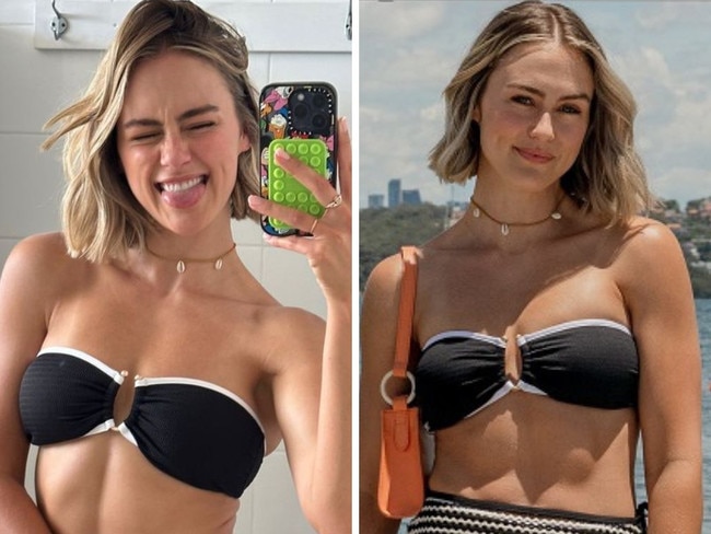 Model sizzles in tiny bikini, see-through skirt