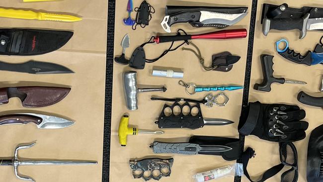 Orana Mid-Western Police District seize multiple weapons following Operation Boa arrest. Photo: Supplied.