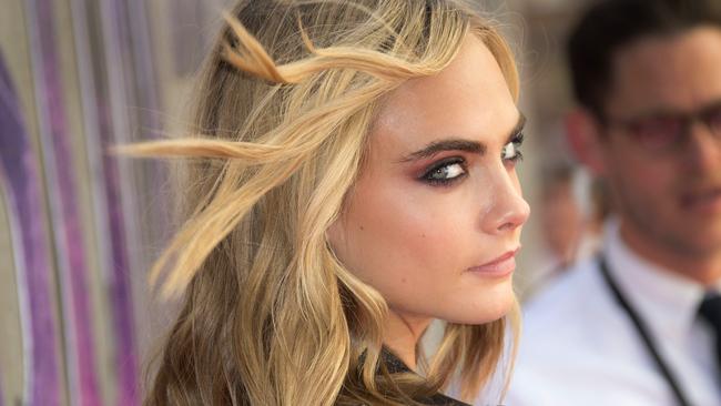 Cara Delevingne, pictured at the London premiere of Suicide Squad, described critics’ reactions as “absolutely horrific”. Picture: AP Photo/Joel Ryan