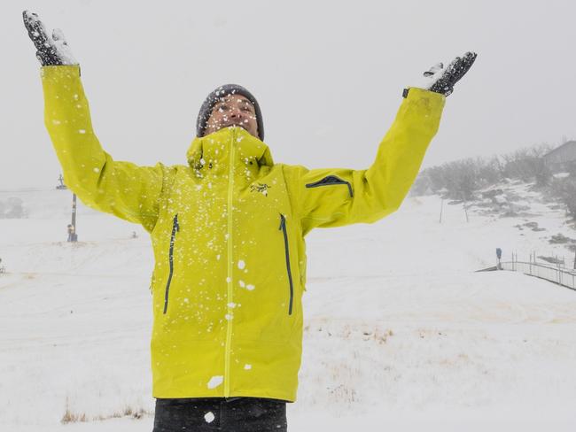 Snow has fallen for the first time this season at Perisher, as the mercury plummets across eastern Australia. Images supplied by Perisher