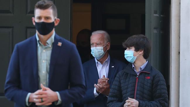 Joe Biden leaves St Joseph on the Brandywine Catholic Church in Wilmington. Picture: AFP