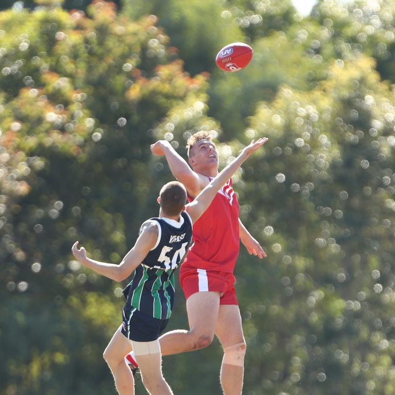 Action from the AFLQ Schools of Excellence competition. Picture: AFLQ