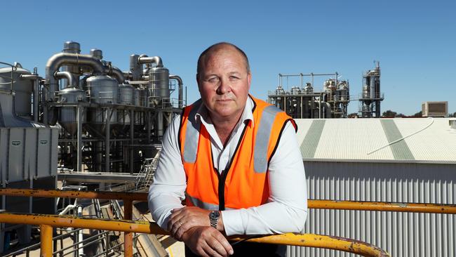 Kagome Australia CEO Jason Fritsch at the processing plant in Echuca, 220km north of Melbourne. A decision will be made early next year if the company remains in Australia. Picture: Aaron Francis