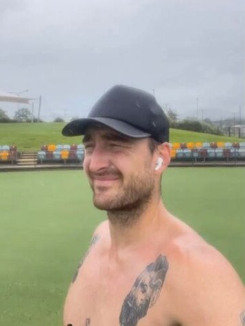 Charlie Dixon back at a gloomy Cazaly's Stadium in Cairns training over the Christmas break.