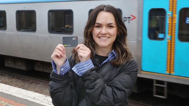 Daisy Henry’s rail journey to Southbank took 33 minutes. Picture: David Crosling