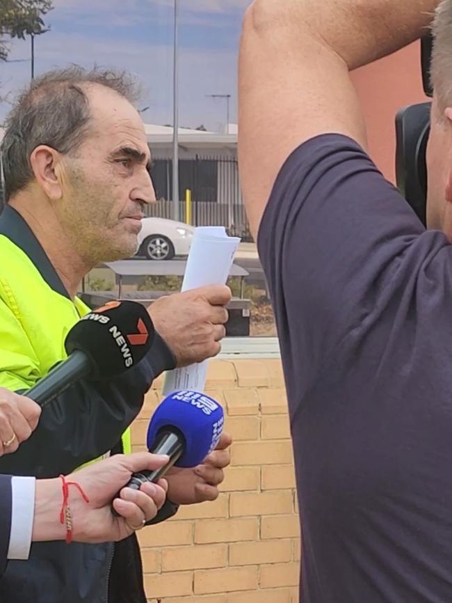 Western Australian truck driver Shpetim Shpetimi leaves Elizabeth Magistrates Court on Monday. Picture: Leah Smith