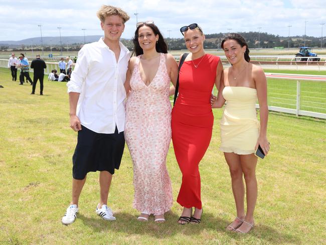 Shae Lewis, Rhiannon Higgins, Paige Whitehead and Cooper Johnston at the Pakenham Cup. Picture: Brendan Beckett