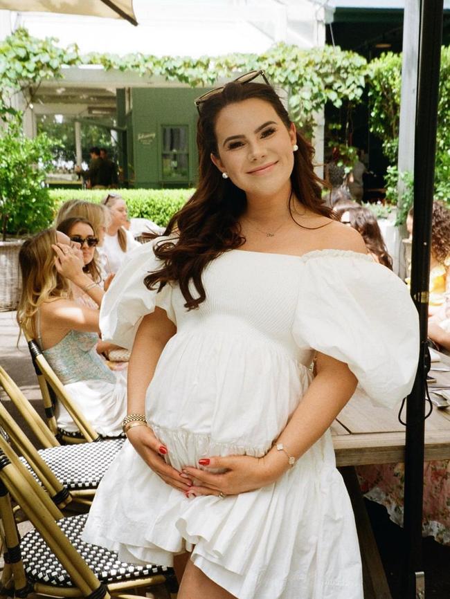 Victoria Devine is expecting a baby in February. Picture: Instagram