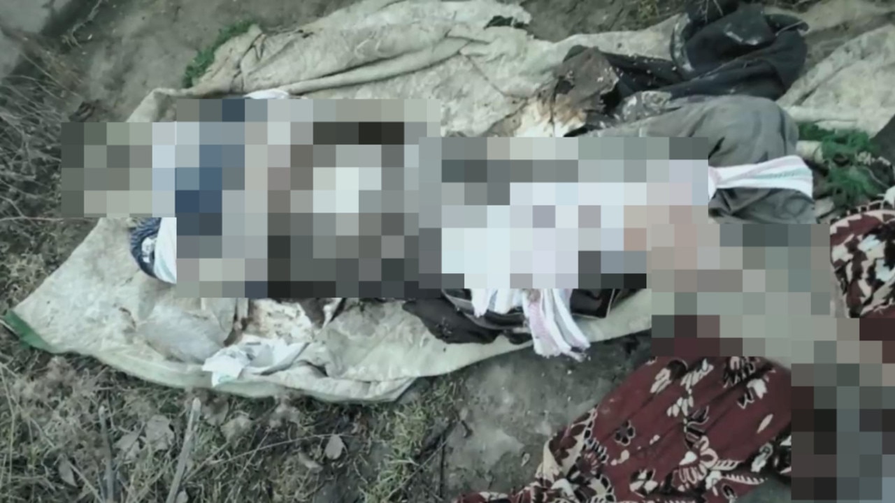 The corpse was lying on the couch and hidden by a blanket according to neighbours. Picture: ICTV