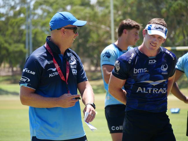 Western Force coach Simon Cron (left) says players coming to the club must put the team first.