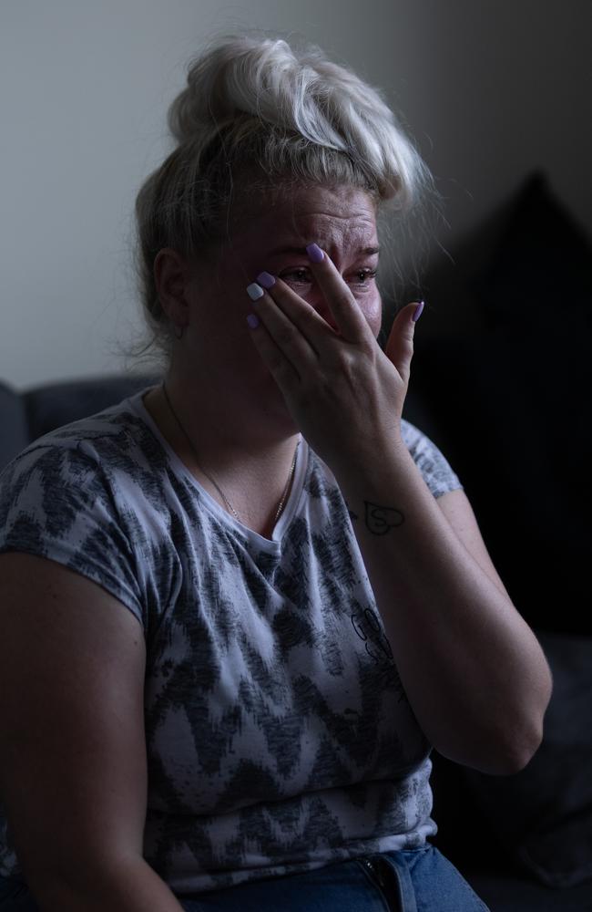 Nikki weeps as she says her daughter’s death was preventable. Picture: David Kelly