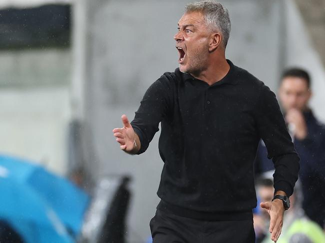 Wanderers head coach Marko Rudan during Saturday’s 4-1 derby loss to Sydney FC. Picture: Getty Images