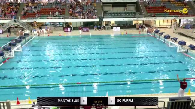 Replay: Mantas Blue v UQ Purple (12&U boys maroon gold medal) -  Water Polo Queensland State Titles 16&U, 12&U