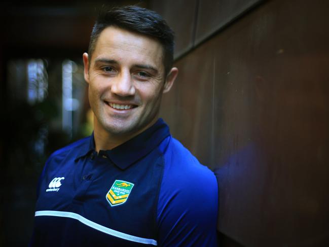 Cooper Cronk of the Kangarros at the teams Canberra Hotel ahead of the ANZAC Test Match against NEW Zealand. pic Mark Evans