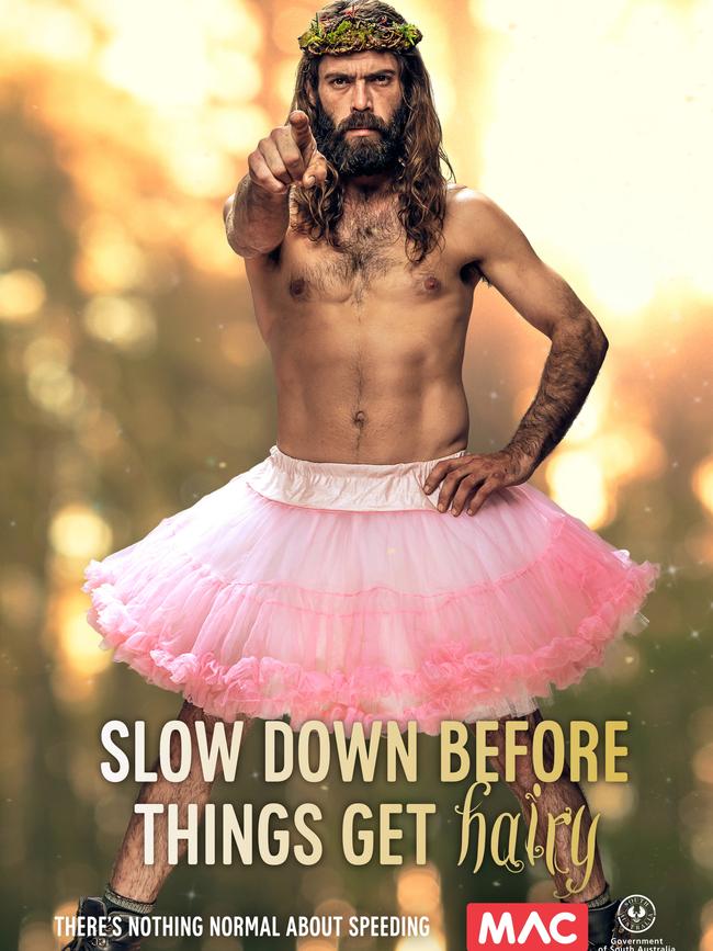 MAC’s Hairy Fairy road-safety campaign poster.