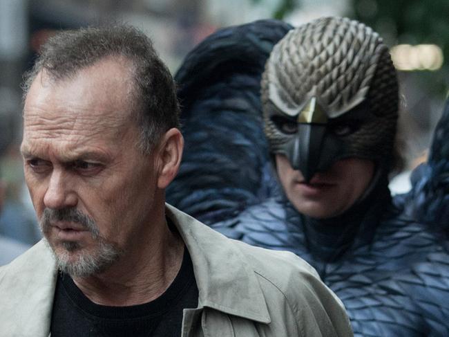 FILE - This file photo released by Twentieth Century Fox shows Michael Keaton, left, as Riggan in a scene from the film, "Birdman, or (The Unexpected Virtue of Ignorance" directed by Alejandro Gonzalez Inarritu. (AP Photo/Copyright Twentieth Century Fox, Atsushi Nishijima, File)